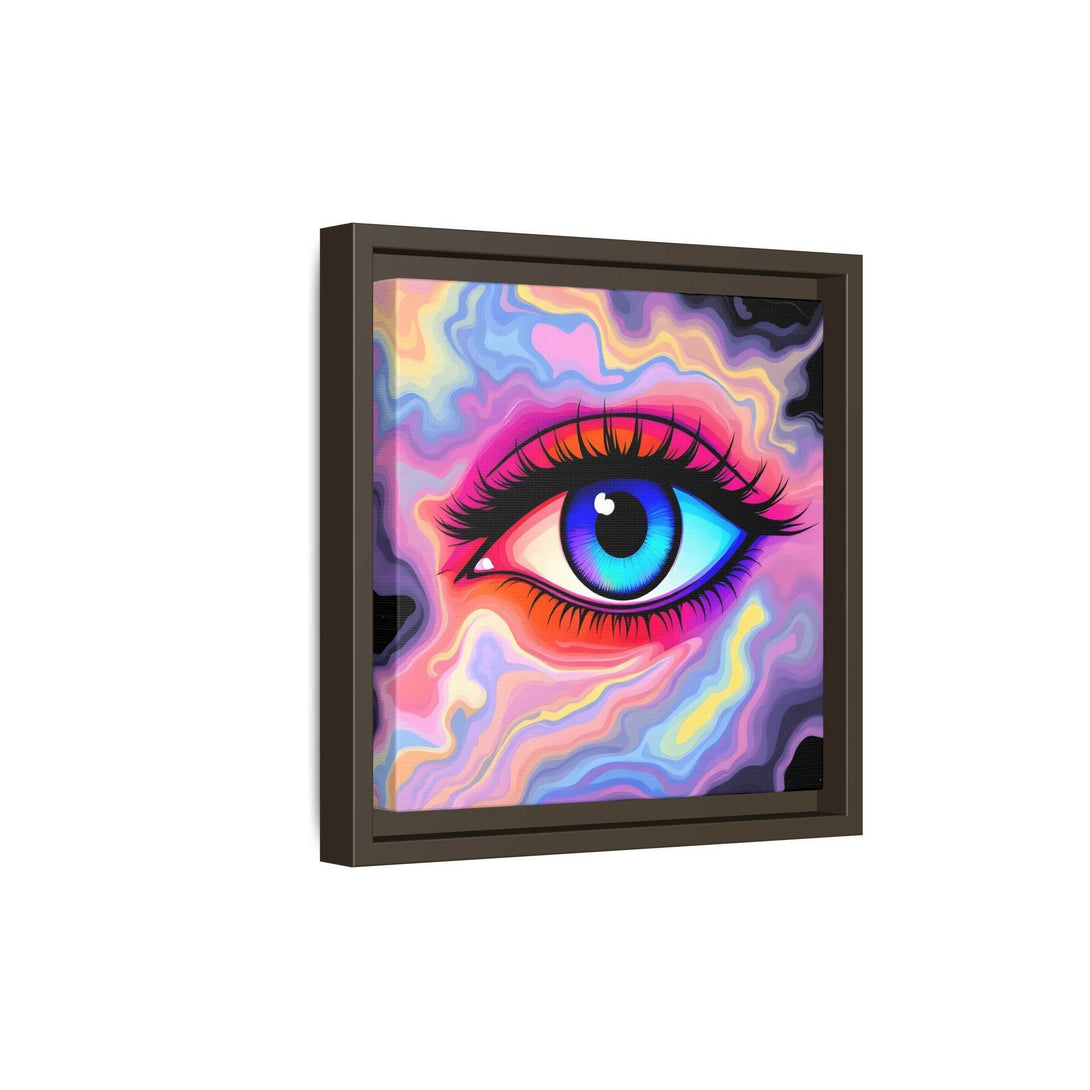 PsEyeFlow #23 - Nebula Gaze ( Colorful Framed Matte Canvas Decor ) - Highdellic