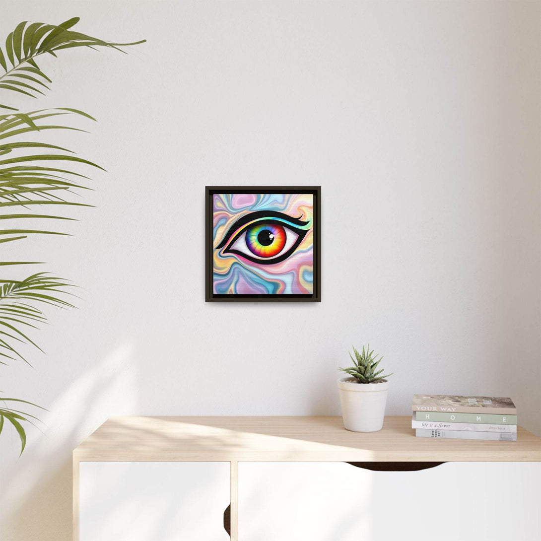 PsEyeFlow #24 - Prism Reflection (Square Matte Canvas, Framed (Multi-color)) - Highdellic