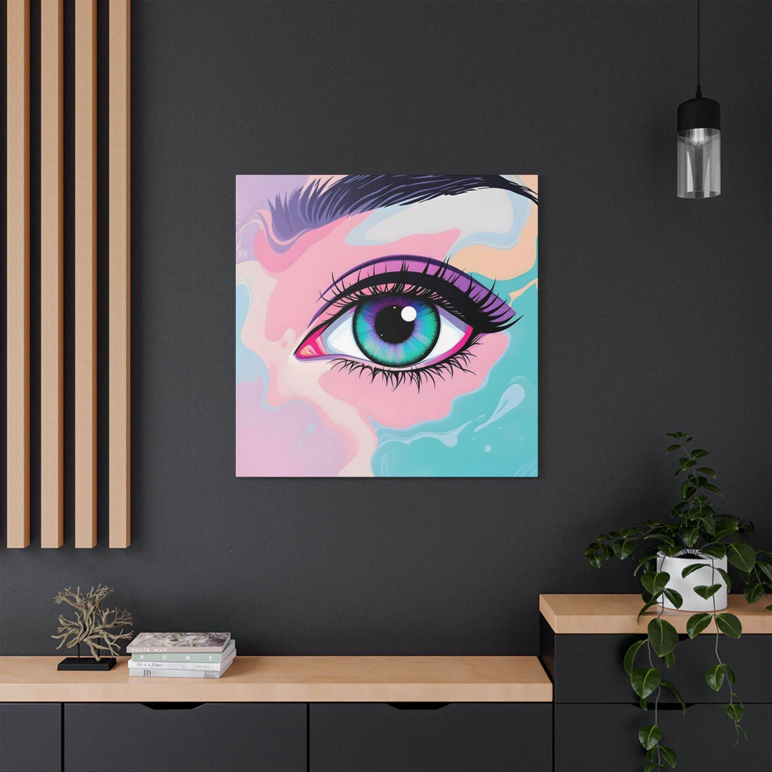 PsEyeFlow #2 – Lucid Gaze. (Satin Canvas, Stretched) - Highdellic