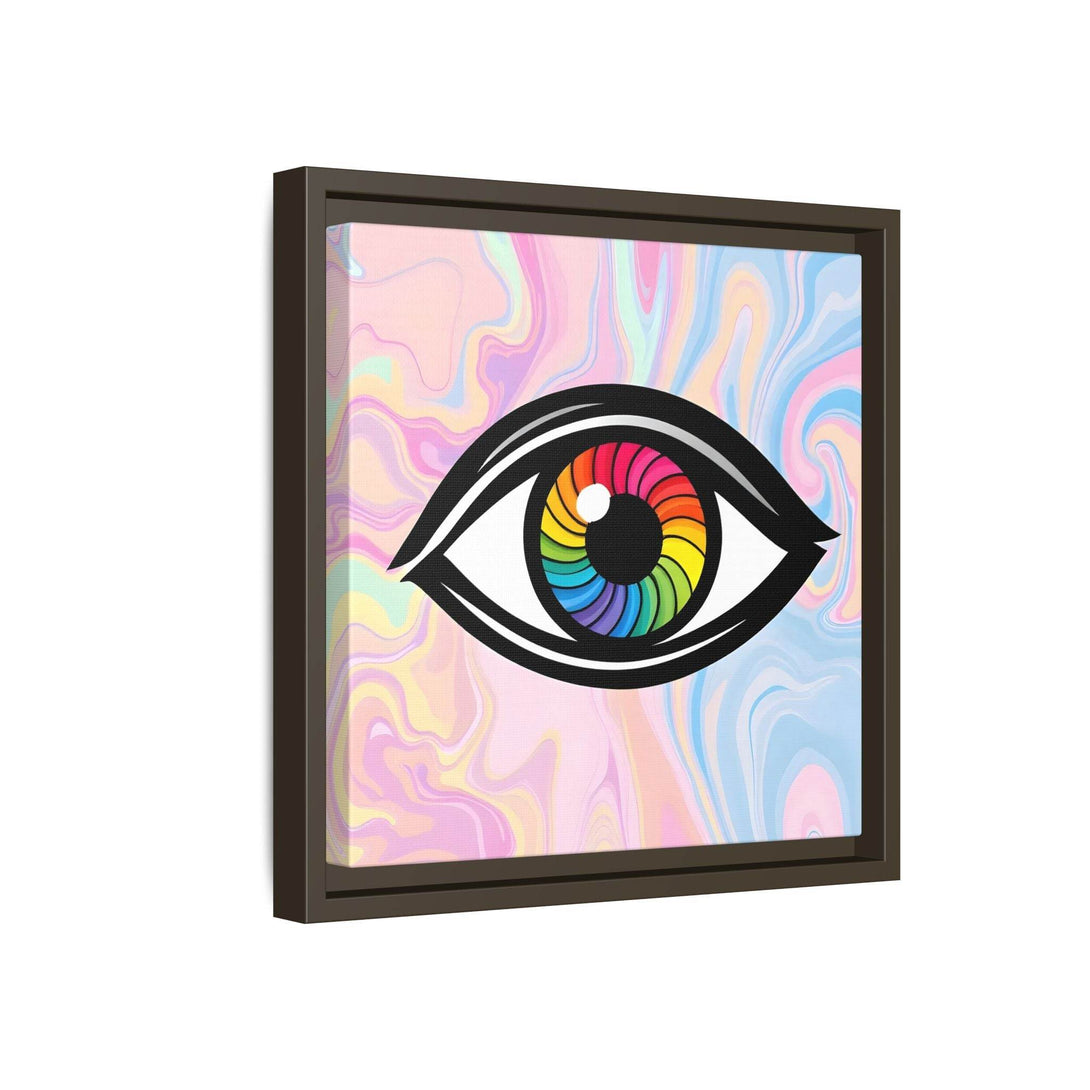 PsEyeFlow #10 - Hypnotic Spectrum. ( Colorful Framed Matte Canvas Decor ) - Highdellic