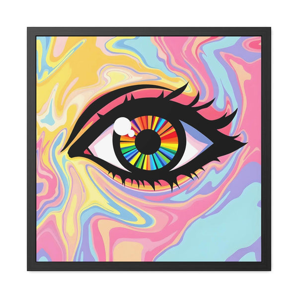 PsEyeFlow #12 - Prismatic Glimpse. ( wood Framed semi-gloss coated paper ) - Highdellic