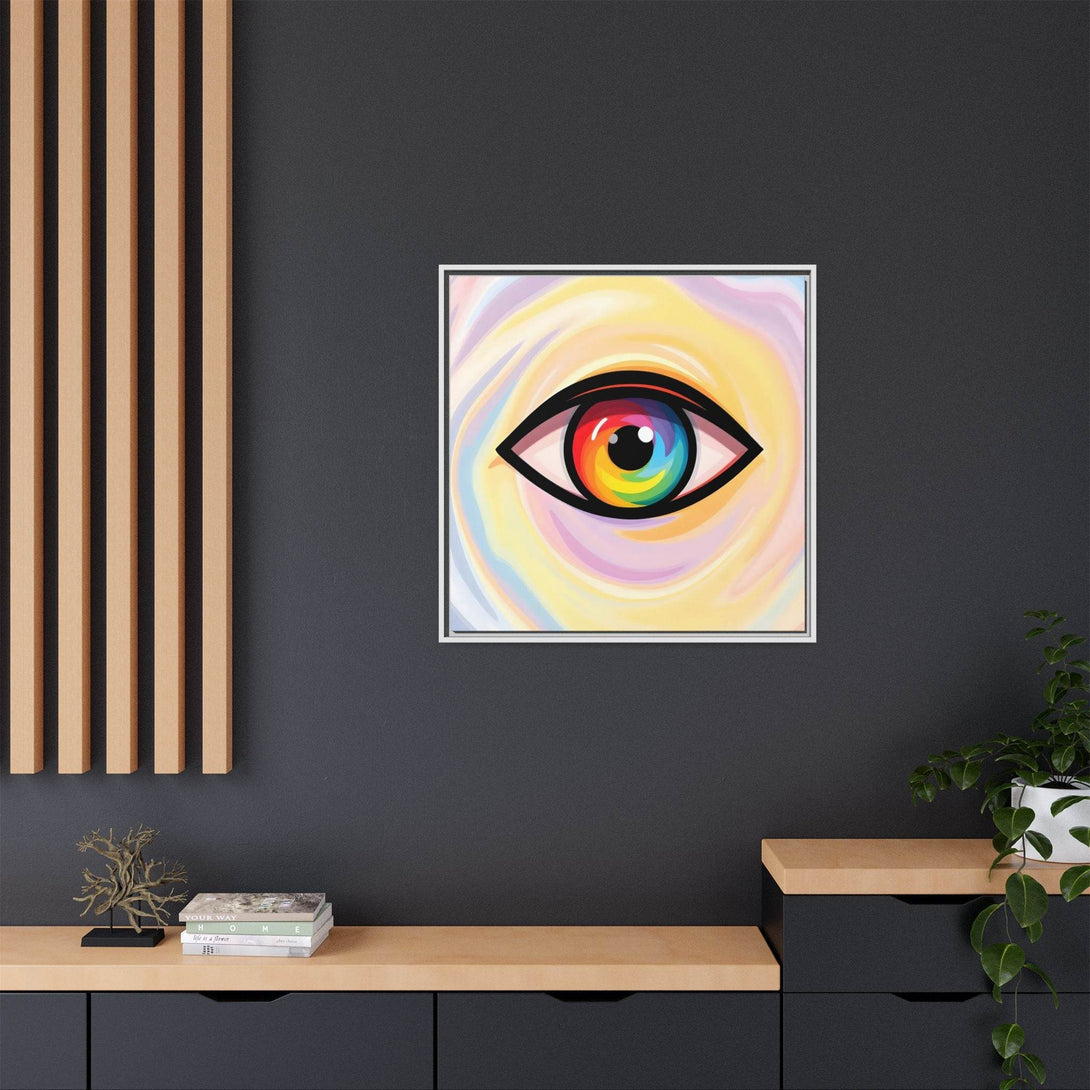PsEyeFlow #18 - Ethereal Visionb. ( Colorful Framed Matte Canvas Decor ) - Highdellic