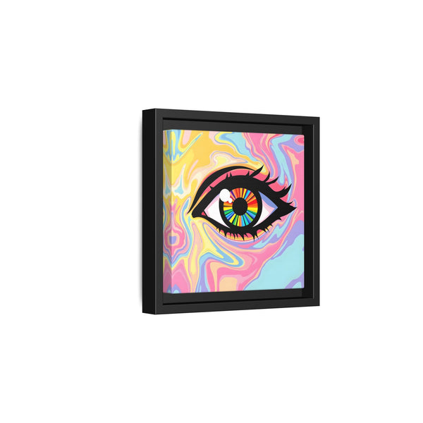 PsEyeFlow #12 - Prismatic Glimpse (Framed Matte Canvas)