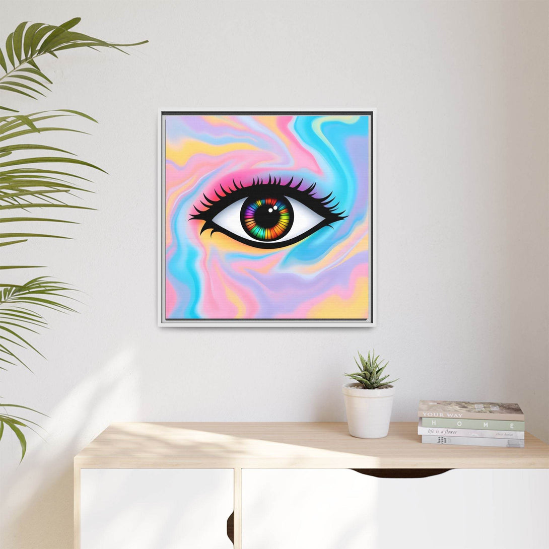 PsEyeFlow #32 - Prism Mirage on Framed Matte Canvas (multi colour) - Highdellic