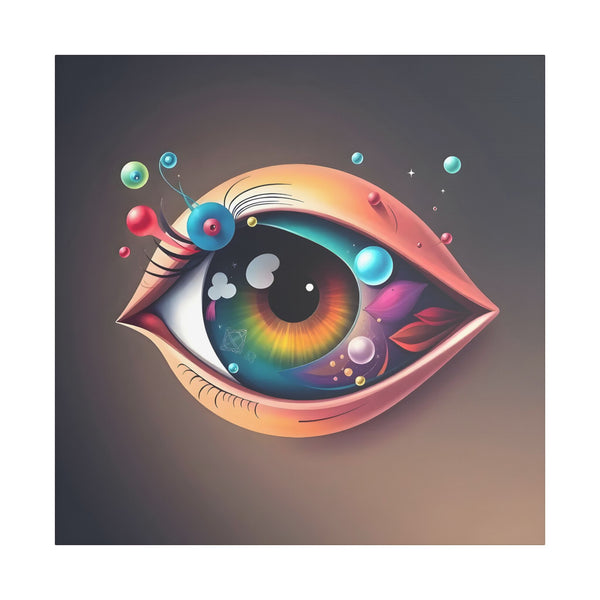 PsEyeDream #1 – The Blooming Gaze (Stretched Satin Canvas)