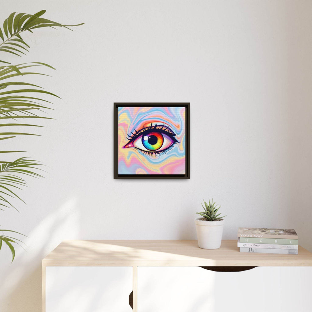 PsEyeFlow #20 - Dreamwave Vision. ( Colorful Framed Matte Canvas Decor ) - Highdellic