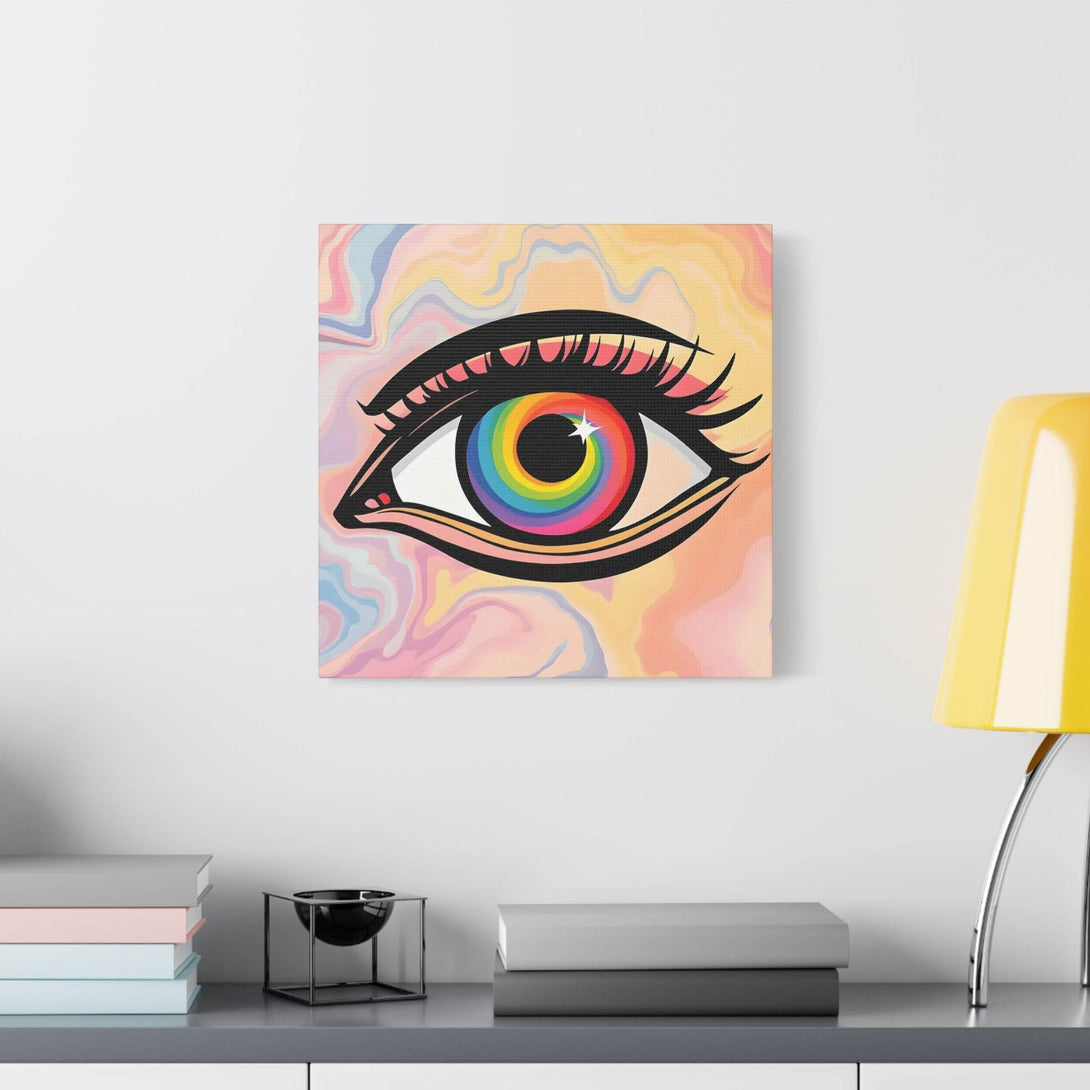 PsEyeFlow #14 - Radiant Spiral. (Satin Canvas, Stretched) - Highdellic