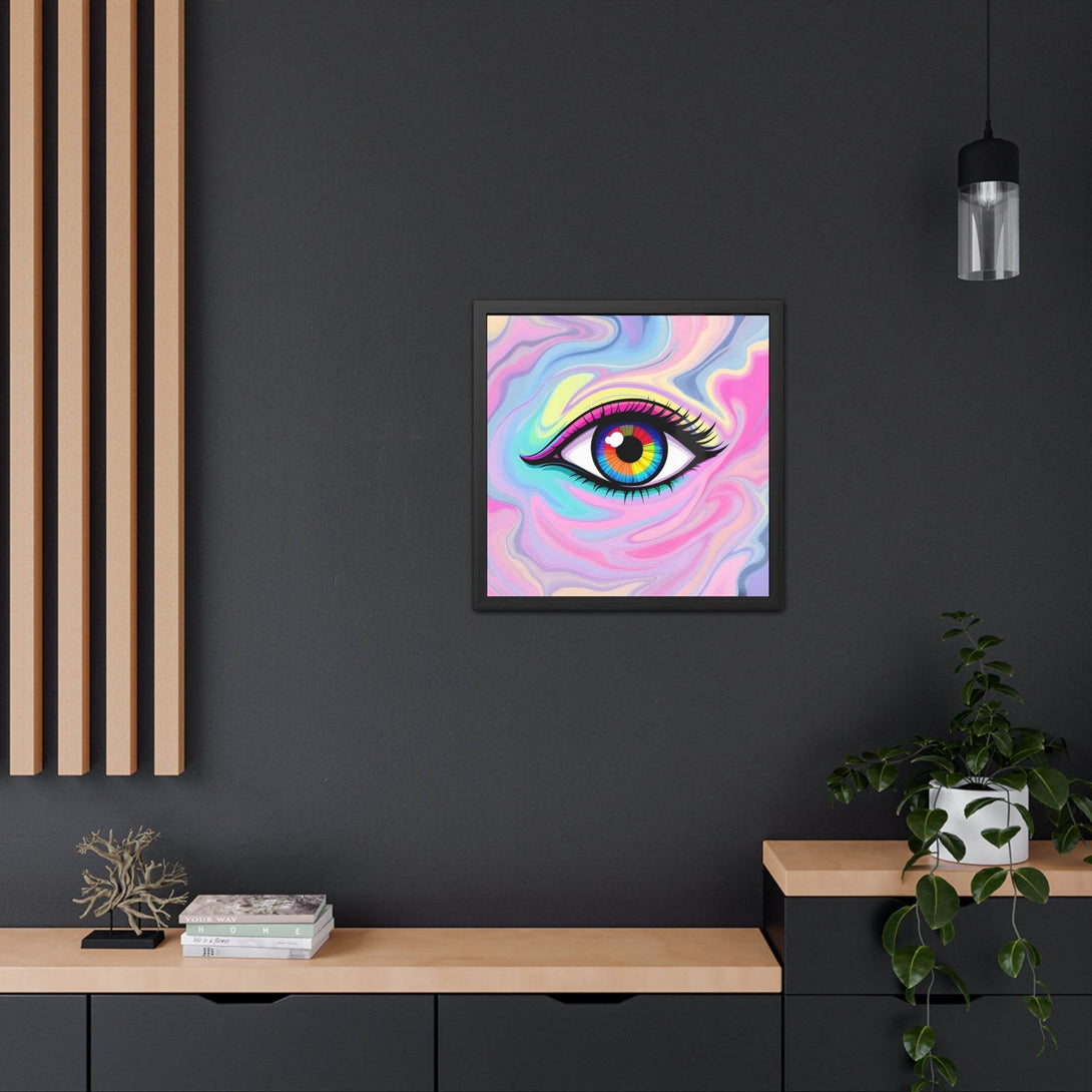 PsEyeFlow #8 - Radiant Vision. ( wood Framed semi-gloss coated paper ) - Highdellic