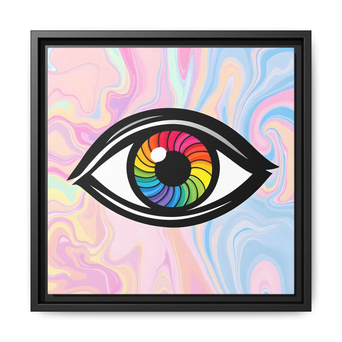 PsEyeFlow #10 - Hypnotic Spectrum. ( Colorful Framed Matte Canvas Decor ) - Highdellic