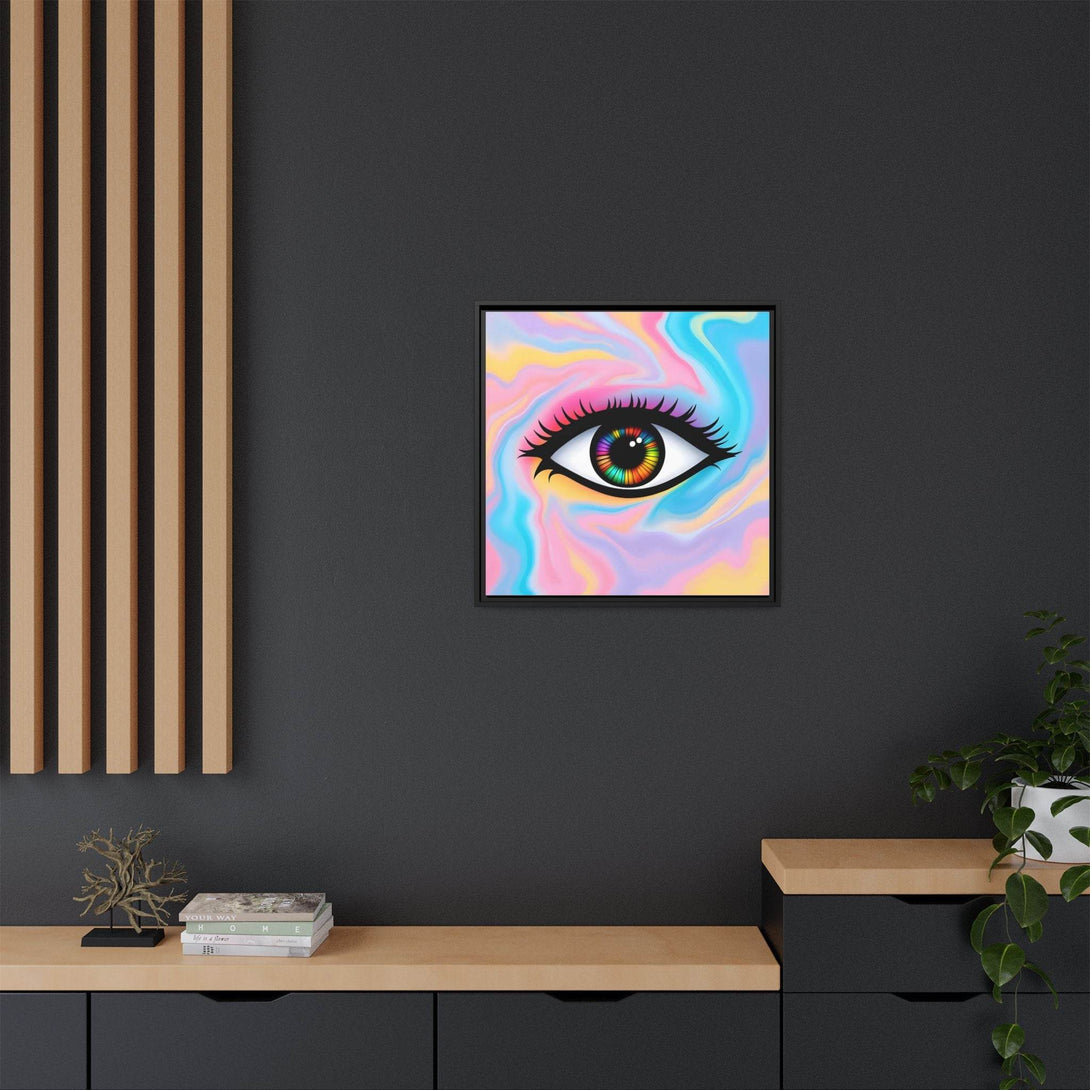 PsEyeFlow #32 - Prism Mirage on Framed Matte Canvas (multi colour) - Highdellic