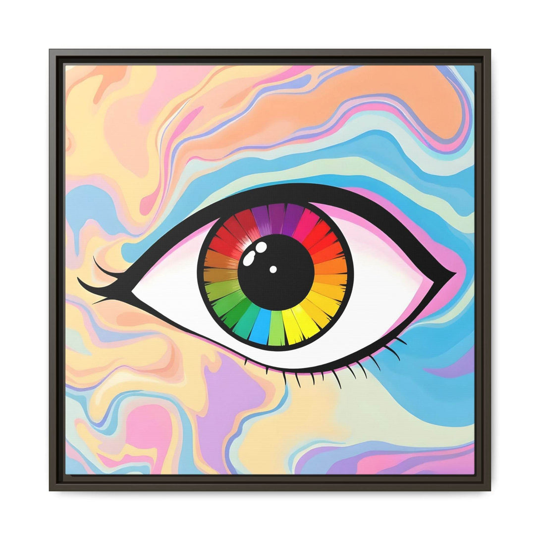 PsEyeFlow #1 – Prism Vision. (Matte Canvas, Framed, Multi-color) - Highdellic