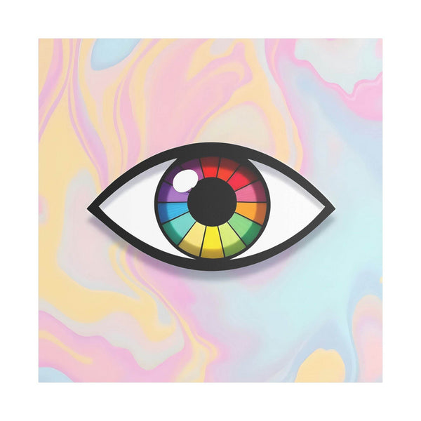 PsEyeFlow 5 - Prism Stare. (Satin Canvas, Stretched) - Highdellic
