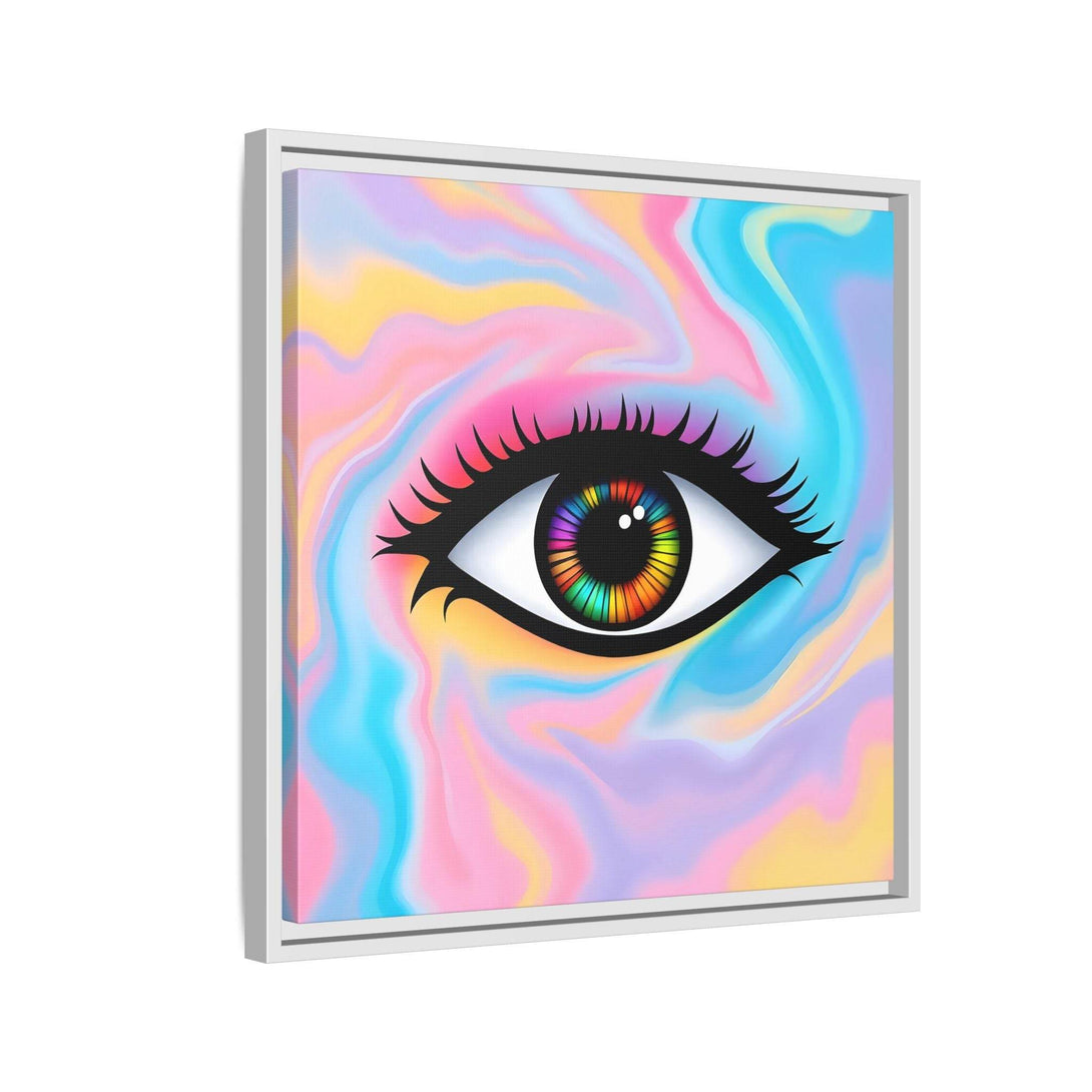 PsEyeFlow #32 - Prism Mirage on Framed Matte Canvas (multi colour) - Highdellic