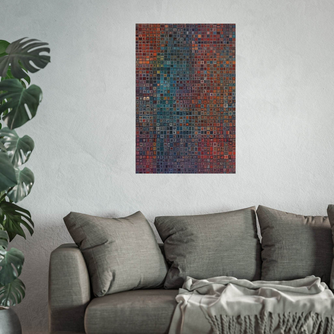 PsEyeCode #2c - Encrypted Echo on Vertical (2:3) Fine Art Poster - Highdellic