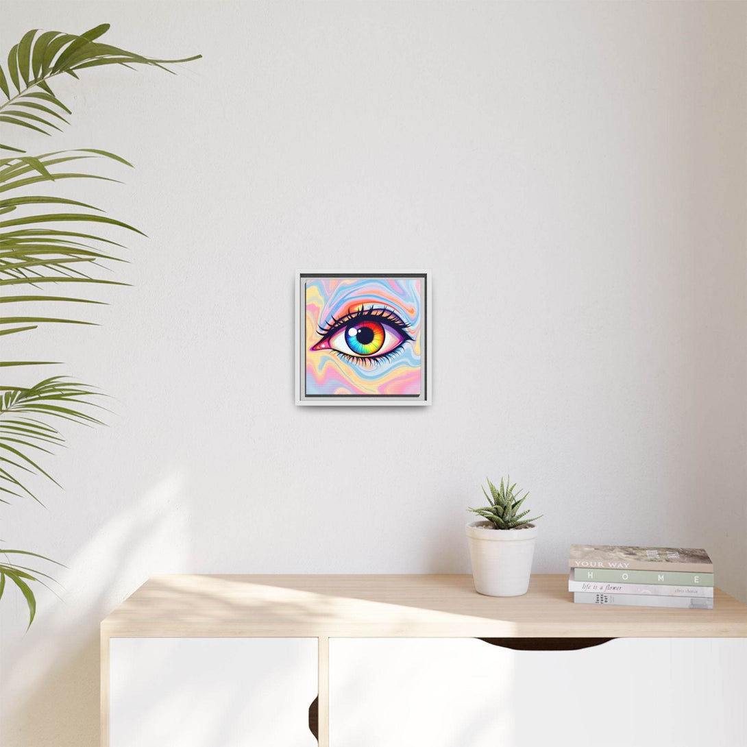 PsEyeFlow #20 - Dreamwave Vision. ( Colorful Framed Matte Canvas Decor ) - Highdellic