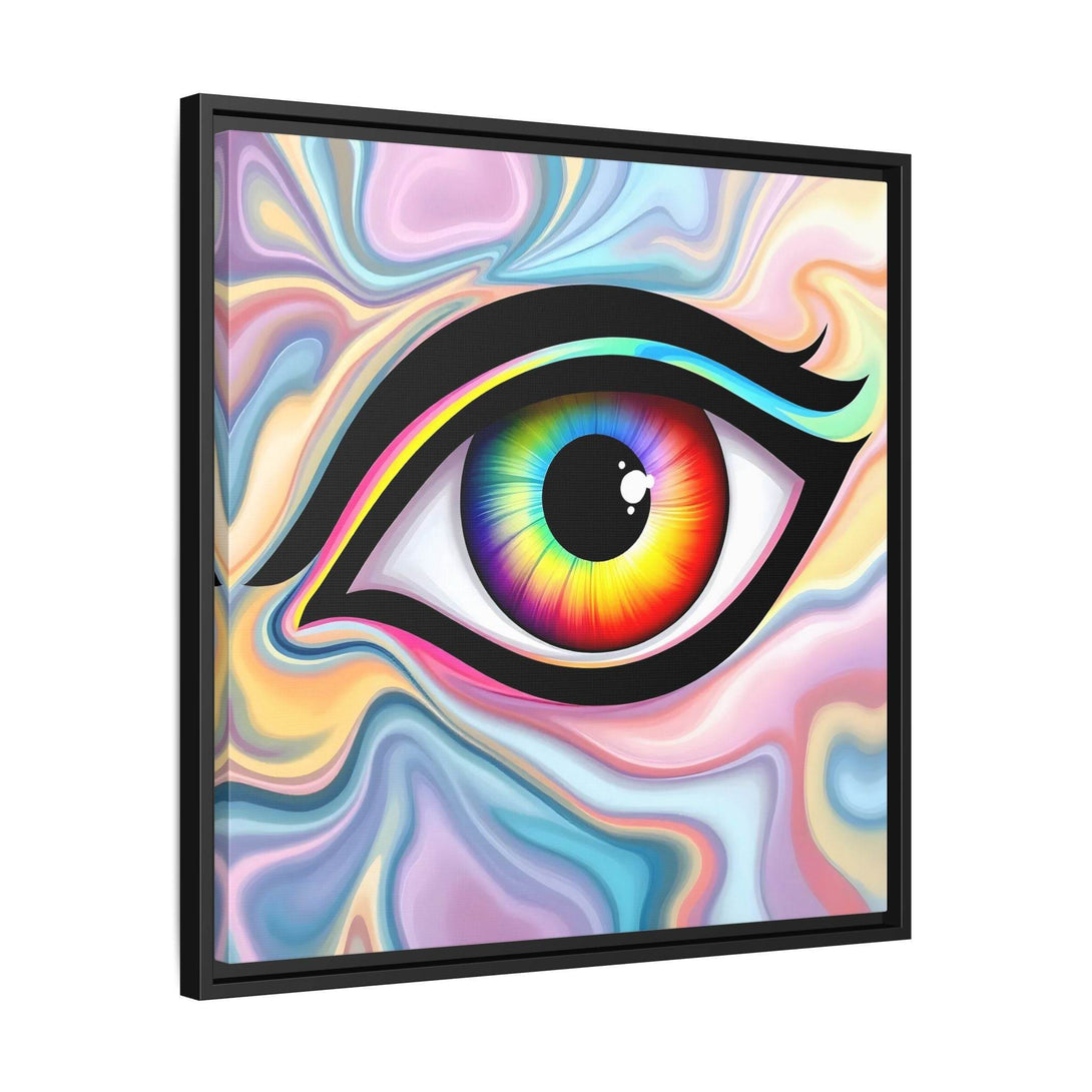 PsEyeFlow #24 - Prism Reflection (Square Matte Canvas, Framed (Multi-color)) - Highdellic