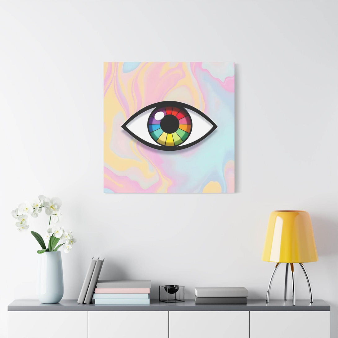 PsEyeFlow 5 - Prism Stare. (Satin Canvas, Stretched) - Highdellic