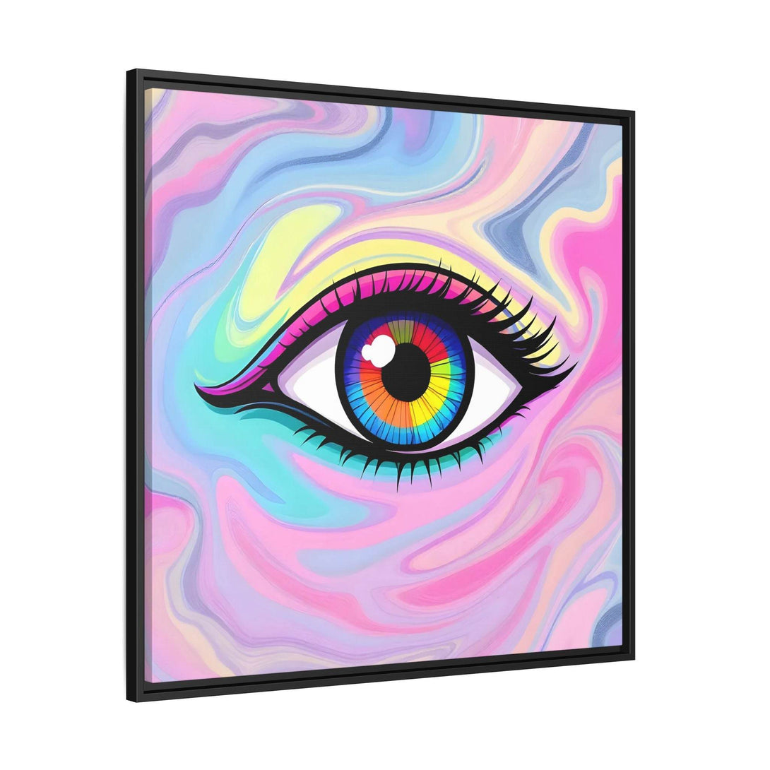 PsEyeFlow #8 - Radiant Vision. ( Colourful Framed Matte Canvas Decor ) - Highdellic