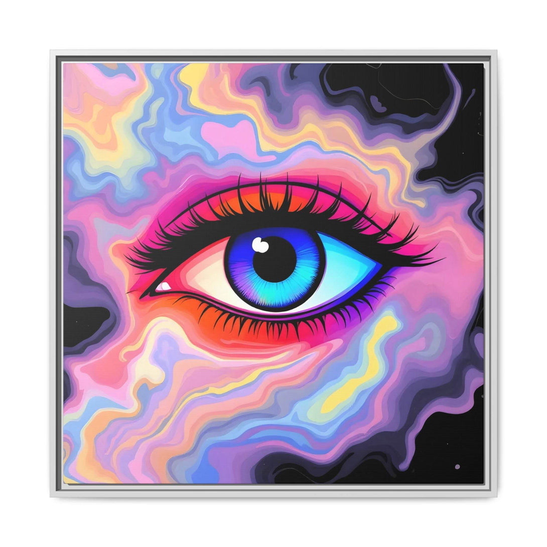 PsEyeFlow #23 - Nebula Gaze ( Colorful Framed Matte Canvas Decor ) - Highdellic