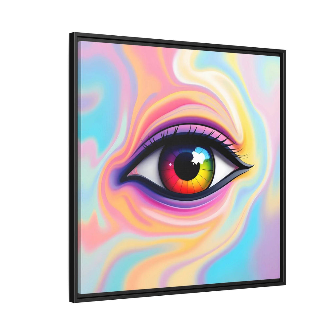 PsEyeFlow #34 – Veil of Visions on Framed Matte Canvas (multi colour) - Highdellic