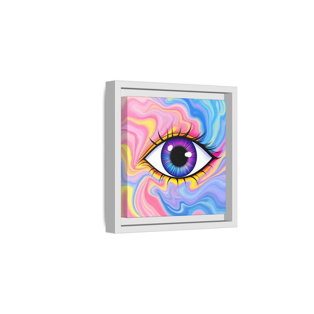 PsEyeFlow #28 - Cosmic Mirage on Framed Matte Canvas (Multi-color) - Highdellic