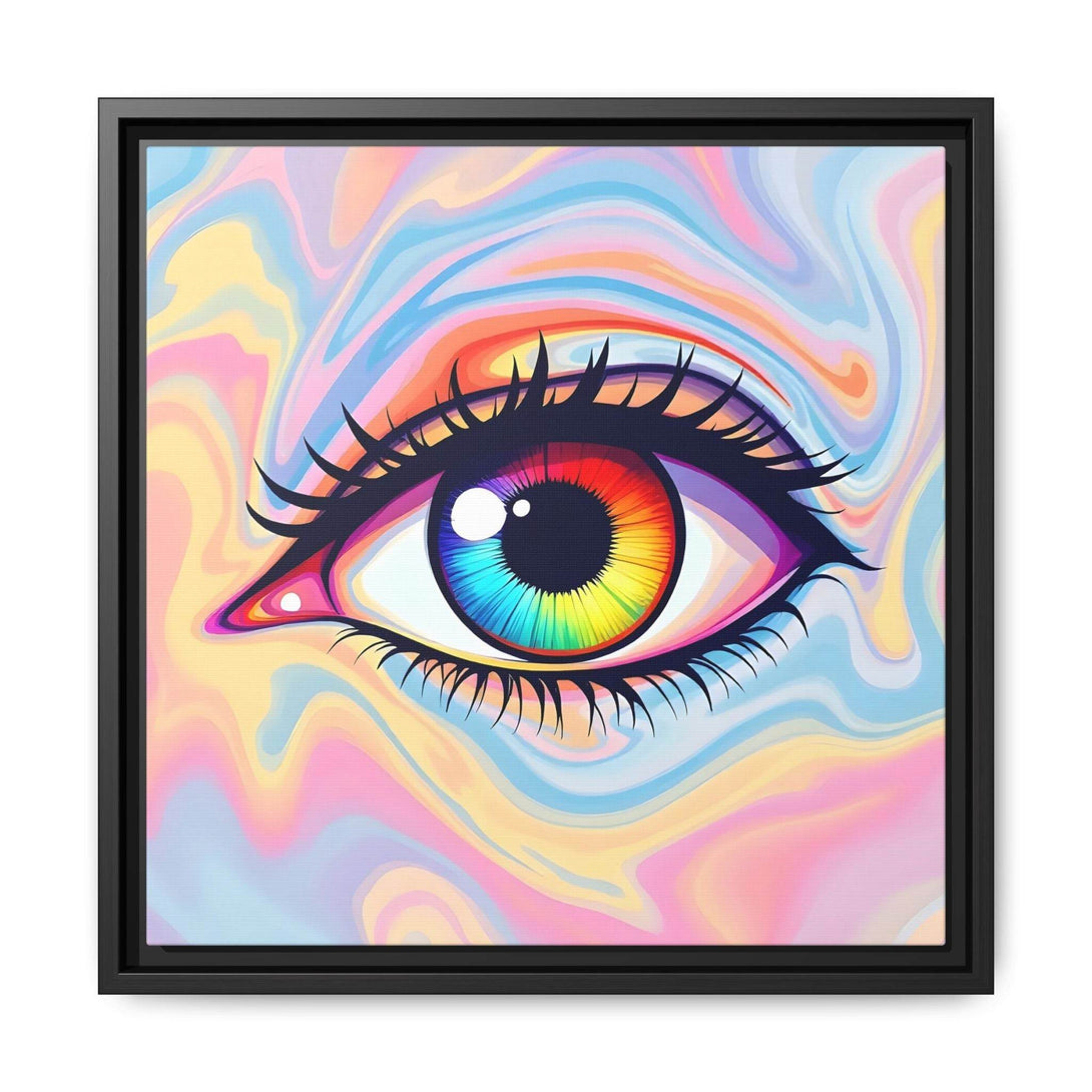 PsEyeFlow #20 - Dreamwave Vision. ( Colorful Framed Matte Canvas Decor ) - Highdellic