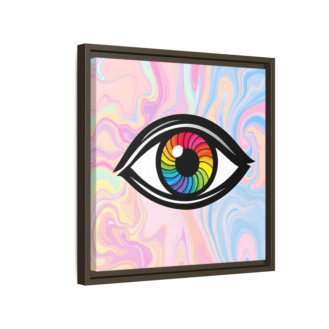 PsEyeFlow #10 - Hypnotic Spectrum. ( Colorful Framed Matte Canvas Decor ) - Highdellic