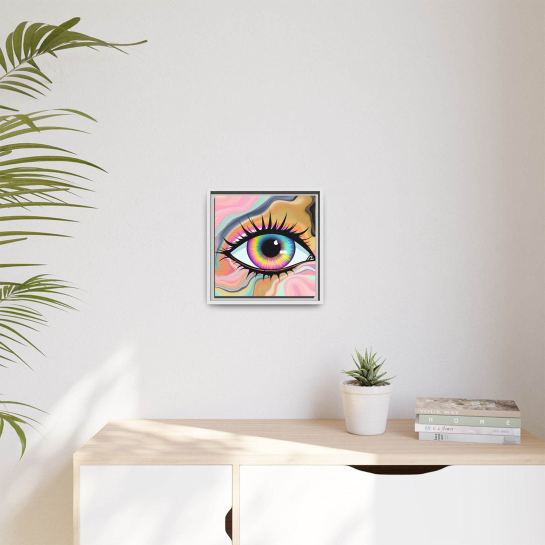 PsEyeFlow #7 - Cosmic Gaze. ( Colorful Framed Matte Canvas Decor ) - Highdellic