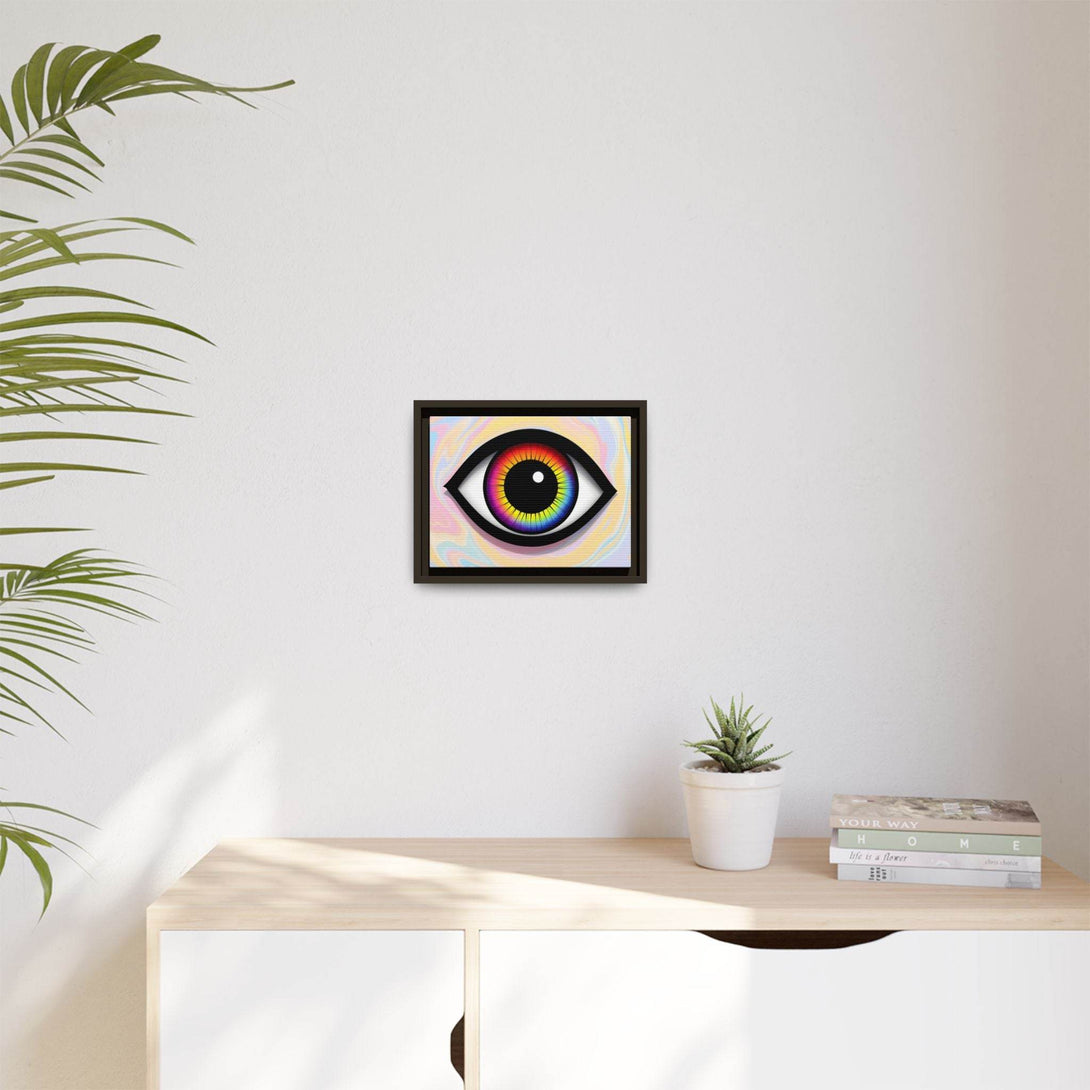 PsEyeFlow #25 - Chromatic Horizon. (Matte Canvas, Framed (Multi-color)) - Highdellic