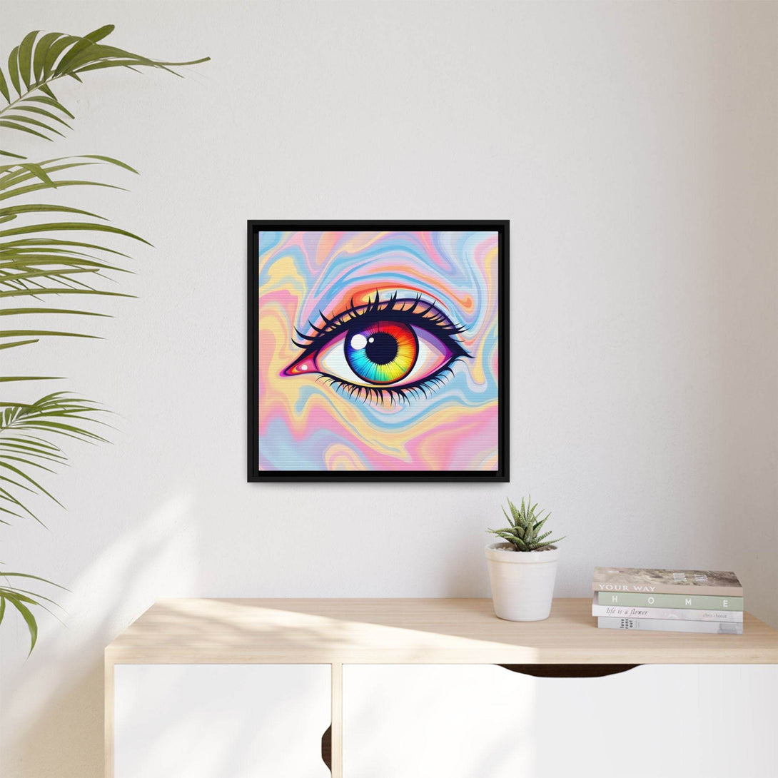 PsEyeFlow #20 - Dreamwave Vision. ( Colorful Framed Matte Canvas Decor ) - Highdellic