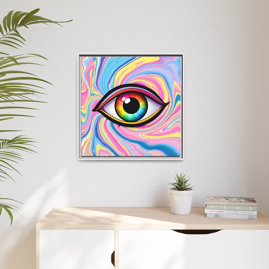 PsEyeFlow #31 - The Kaleidosoul on Framed Matte Canvas - Highdellic