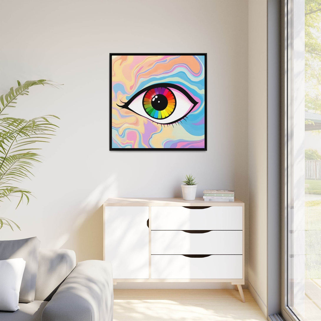 PsEyeFlow #1 – Prism Vision. (Matte Canvas, Framed, Multi-color) - Highdellic
