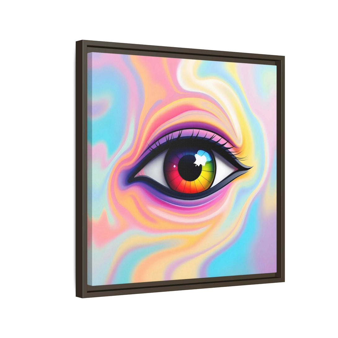 PsEyeFlow #34 – Veil of Visions on Framed Matte Canvas (multi colour) - Highdellic