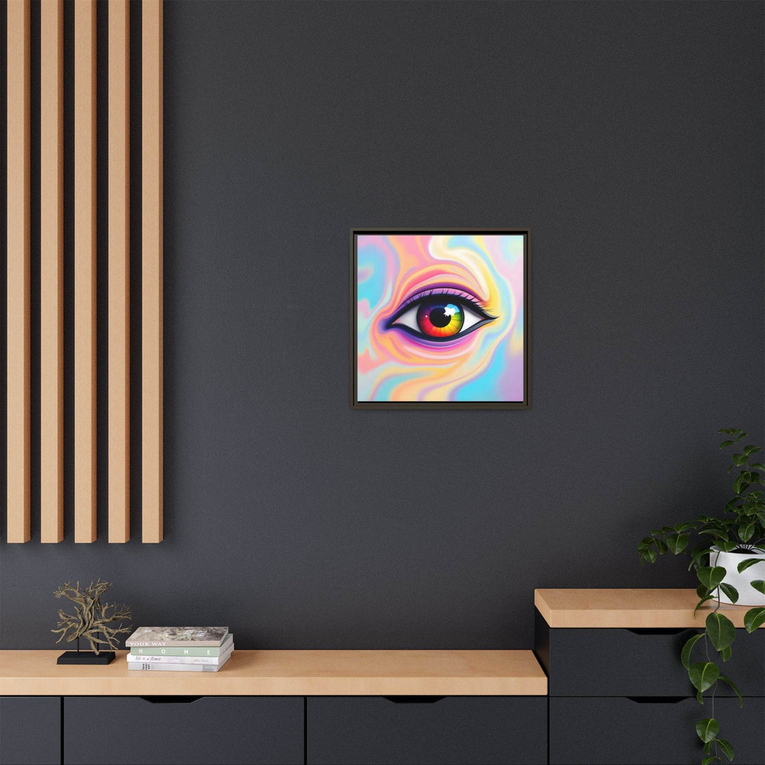 PsEyeFlow #34 – Veil of Visions on Framed Matte Canvas (multi colour) - Highdellic