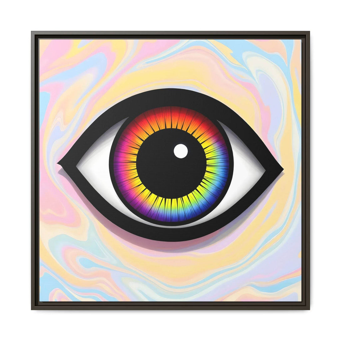 PsEyeFlow #25 - Chromatic Horizon. (Matte Canvas, Framed (Multi-color)) - Highdellic