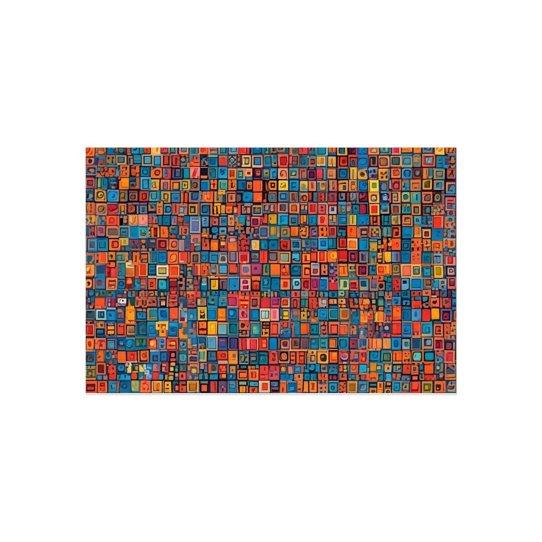 PsEyeCode #1b - Digital Mosaic on Horizontal (3:2) Fine Art Poster - Highdellic