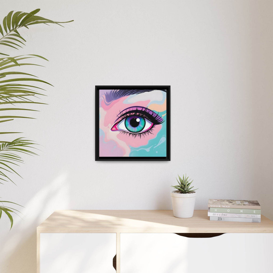 PsEyeFlow #2 – Lucid Gaze. ( Colorful Framed Matte Canvas Decor ) - Highdellic
