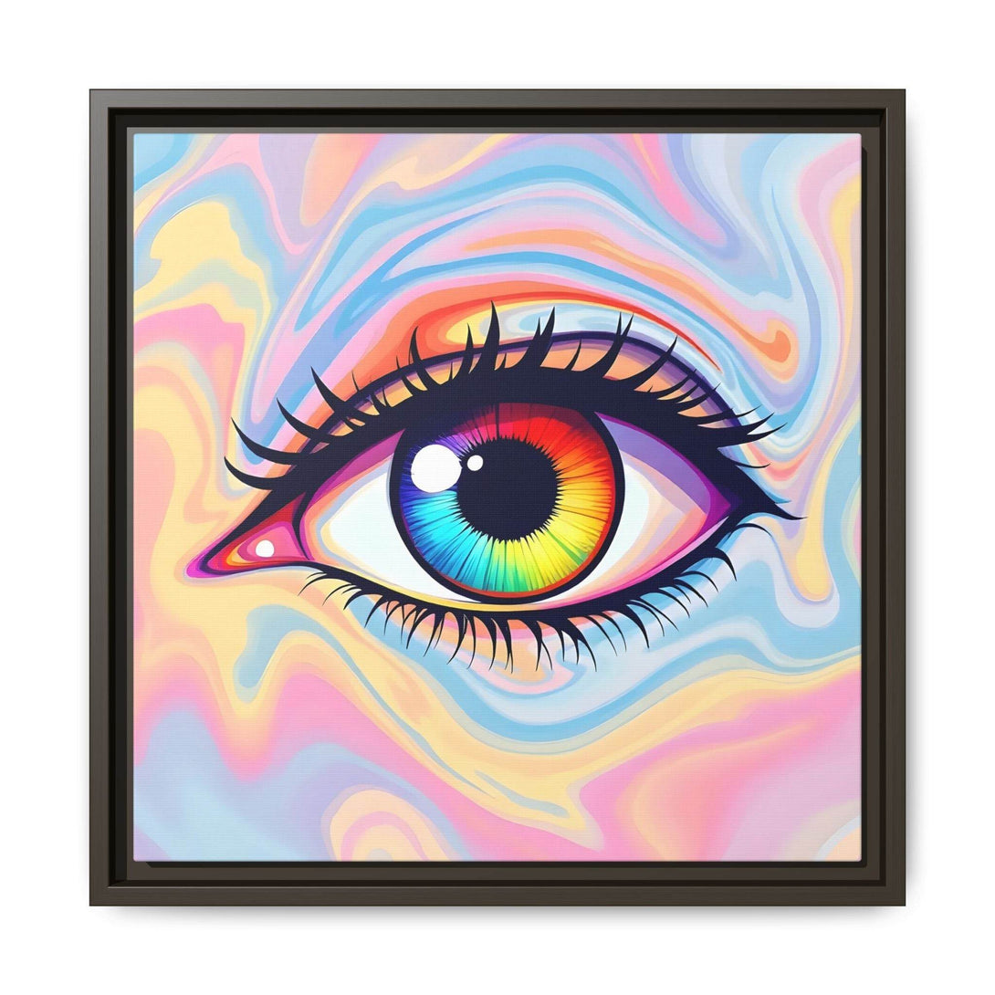 PsEyeFlow #20 - Dreamwave Vision. ( Colorful Framed Matte Canvas Decor ) - Highdellic