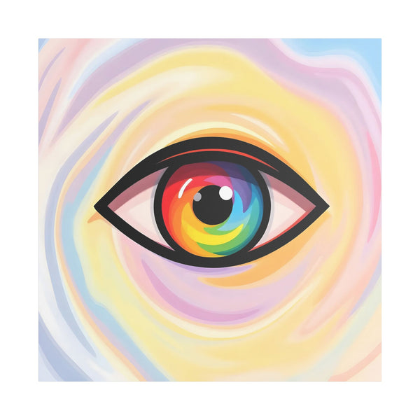 PsEyeFlow #18 - Ethereal Vision (Stretched Satin Canvas)