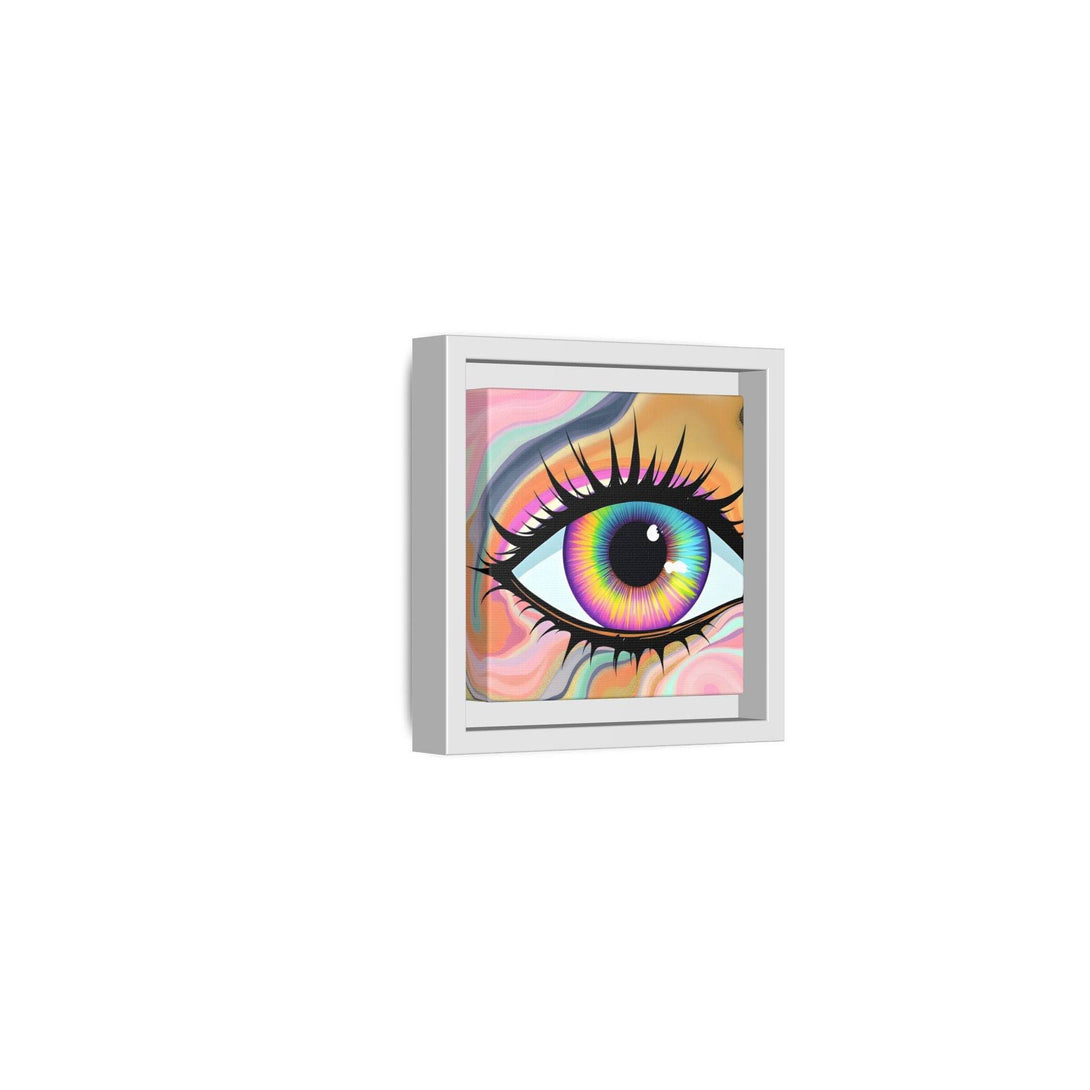 PsEyeFlow #7 - Cosmic Gaze. ( Colorful Framed Matte Canvas Decor ) - Highdellic