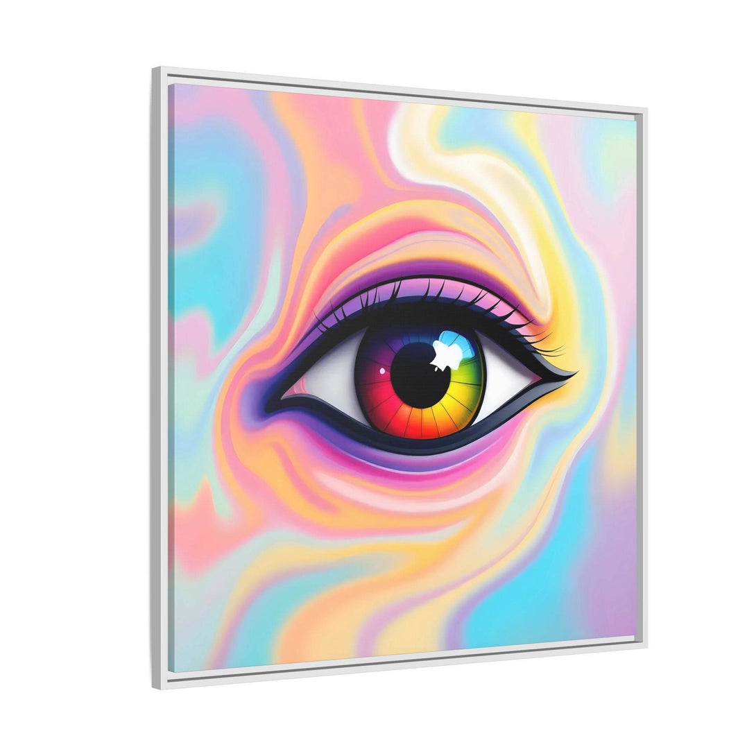 PsEyeFlow #34 – Veil of Visions on Framed Matte Canvas (multi colour) - Highdellic