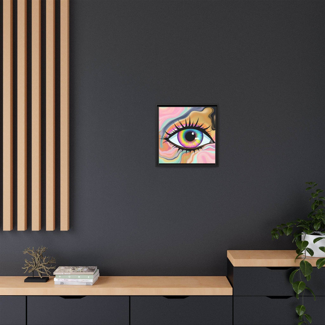 PsEyeFlow #7 - Cosmic Gaze. ( Colorful Framed Matte Canvas Decor ) - Highdellic