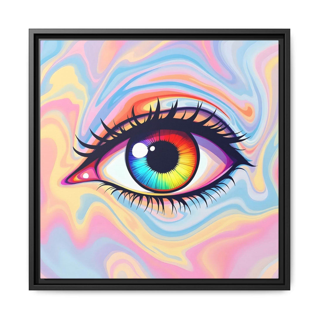 PsEyeFlow #20 - Dreamwave Vision. ( Colorful Framed Matte Canvas Decor ) - Highdellic