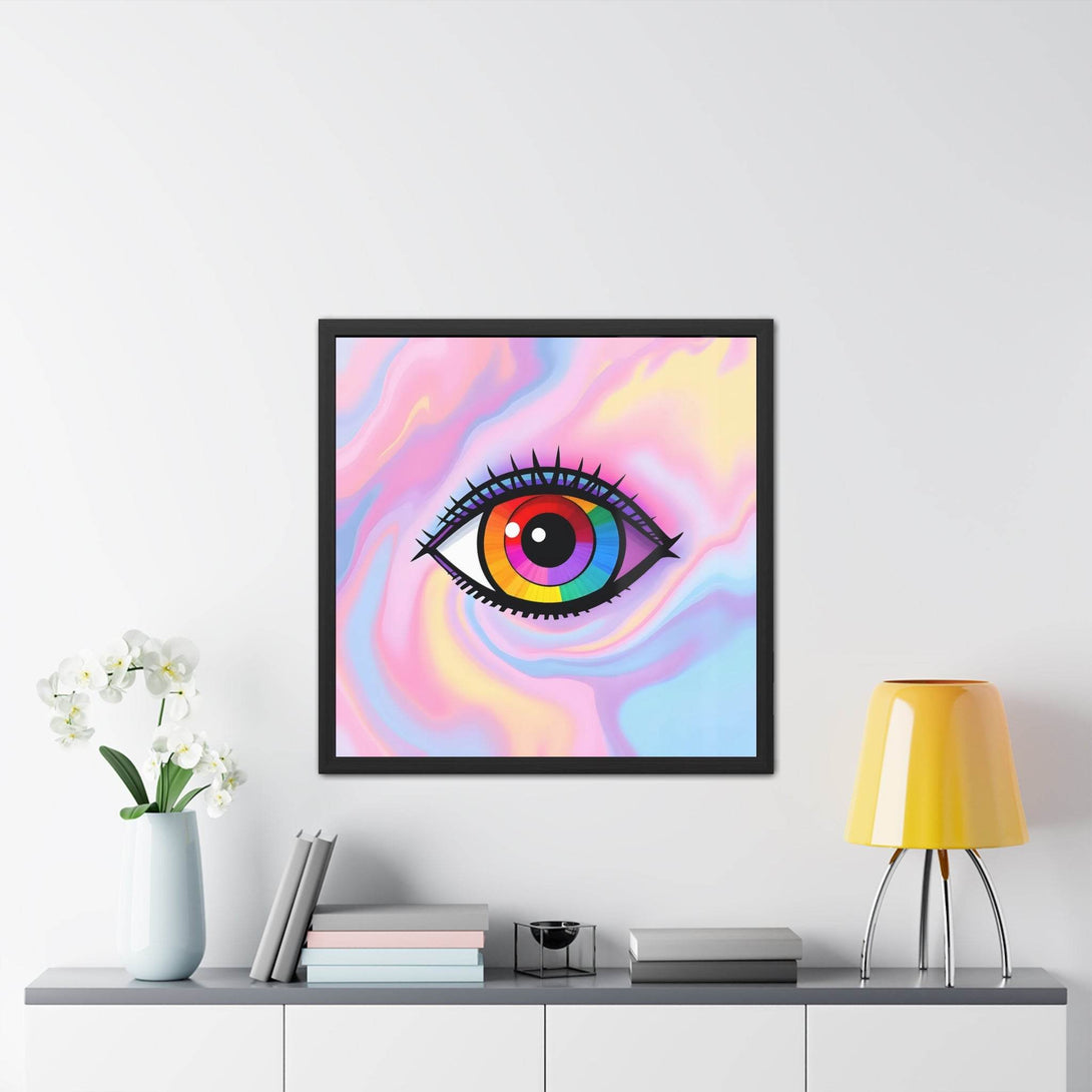 PsEyeFlow #11 - Spectrum Awakening. ( wood Framed semi-gloss coated paper ) - Highdellic