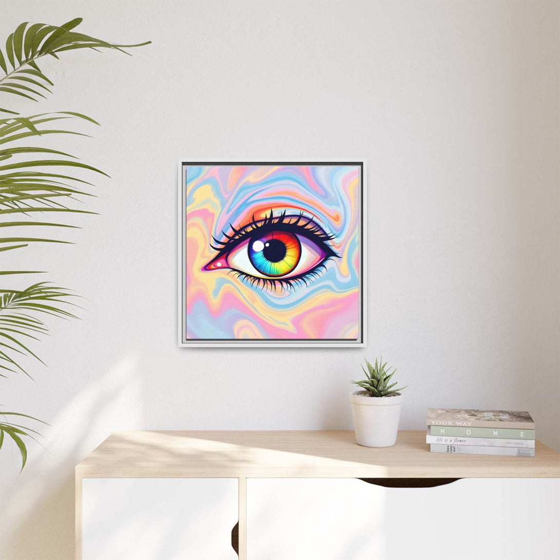 PsEyeFlow #20 - Dreamwave Vision. ( Colorful Framed Matte Canvas Decor ) - Highdellic