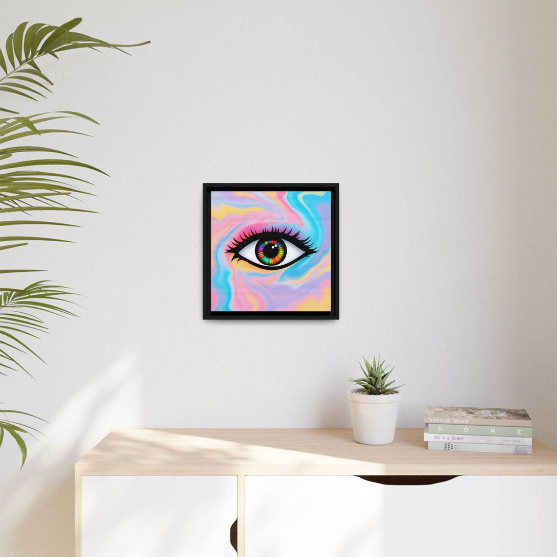 PsEyeFlow #32 - Prism Mirage on Framed Matte Canvas (multi colour) - Highdellic