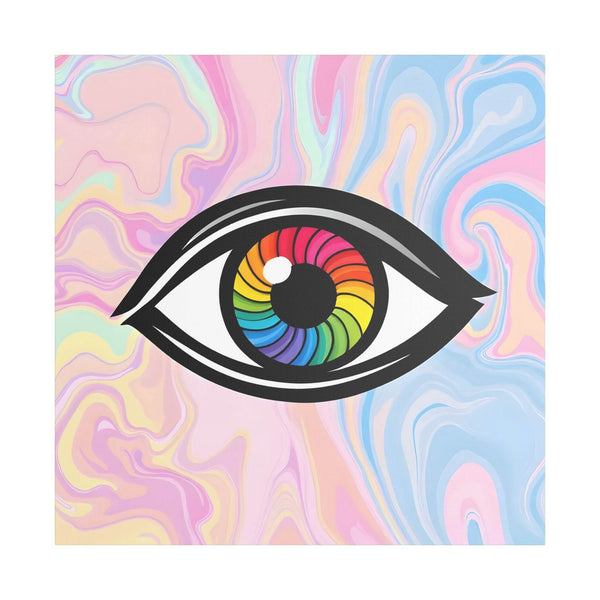 PsEyeFlow #10 - Hypnotic Spectrum. (Satin Canvas, Stretched) - Highdellic