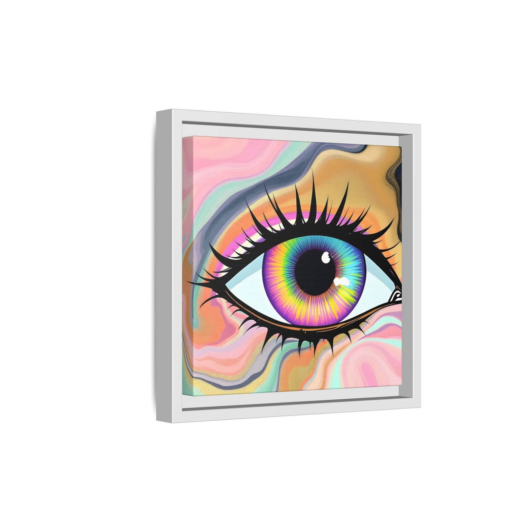 PsEyeFlow #7 - Cosmic Gaze. ( Colorful Framed Matte Canvas Decor ) - Highdellic