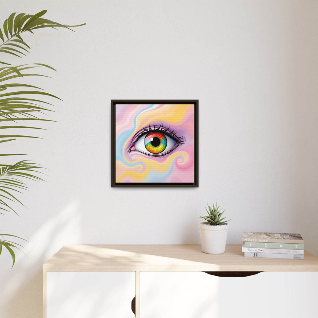 PsEyeFlow #36 – The Whispering Spiral on Framed Matte Canvas - Highdellic