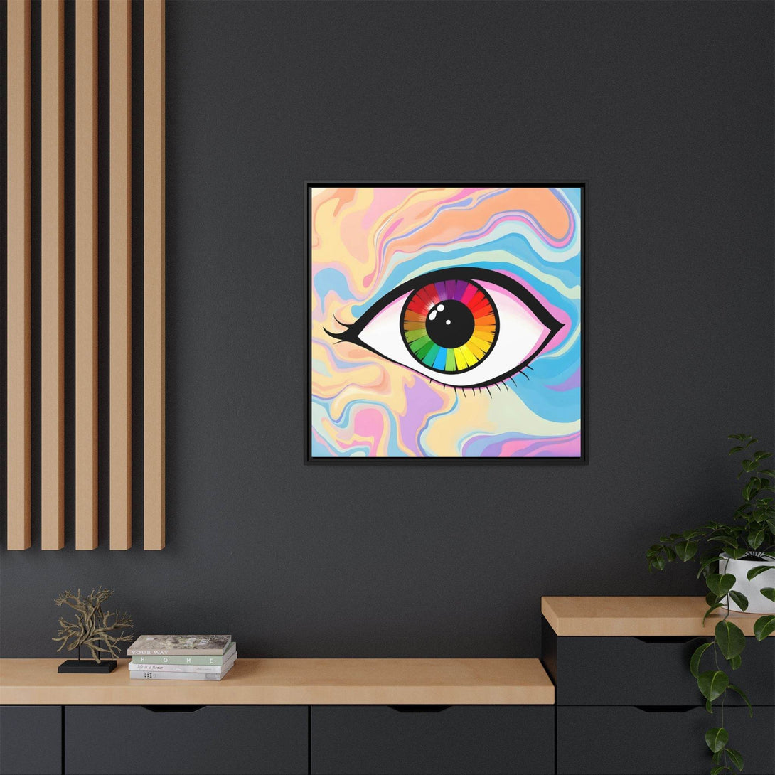PsEyeFlow #1 – Prism Vision. (Matte Canvas, Framed, Multi-color) - Highdellic